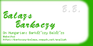 balazs barkoczy business card